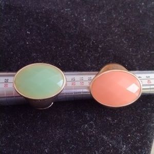 Set of Vintage boho gold tone rings